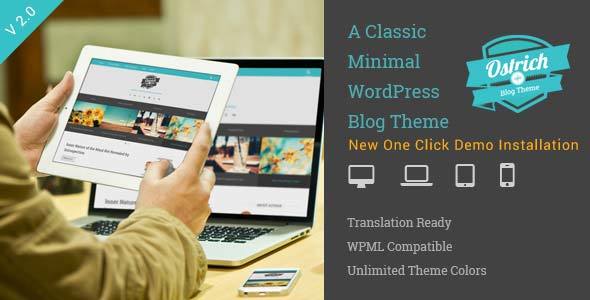 Ostrich Preview Wordpress Theme - Rating, Reviews, Preview, Demo & Download