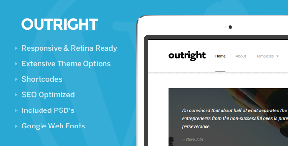 Outright Preview Wordpress Theme - Rating, Reviews, Preview, Demo & Download