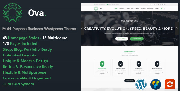 OVA Preview Wordpress Theme - Rating, Reviews, Preview, Demo & Download
