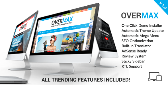 Overmax Preview Wordpress Theme - Rating, Reviews, Preview, Demo & Download
