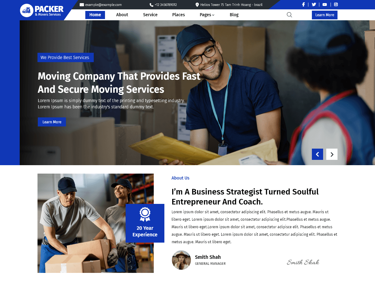 Packers Logistic Preview Wordpress Theme - Rating, Reviews, Preview, Demo & Download