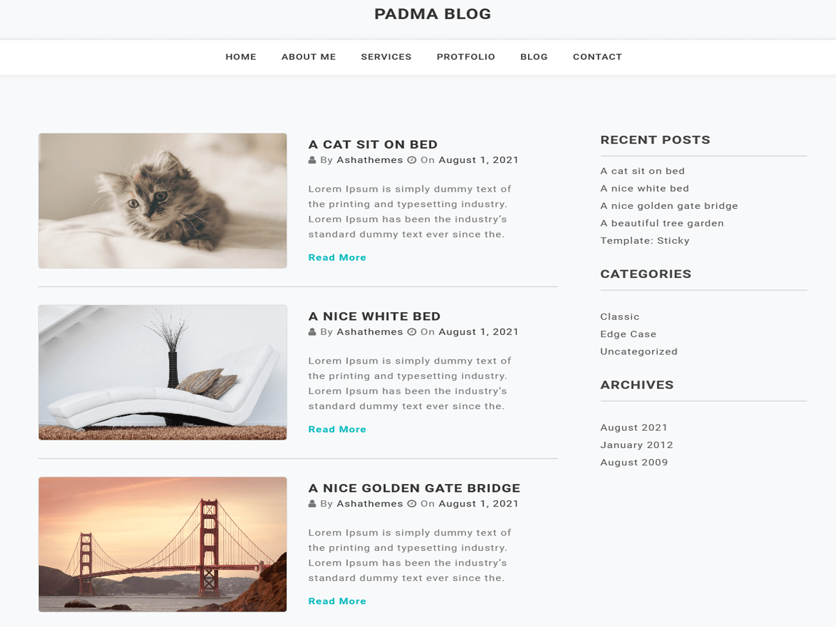Padma Blog Preview Wordpress Theme - Rating, Reviews, Preview, Demo & Download