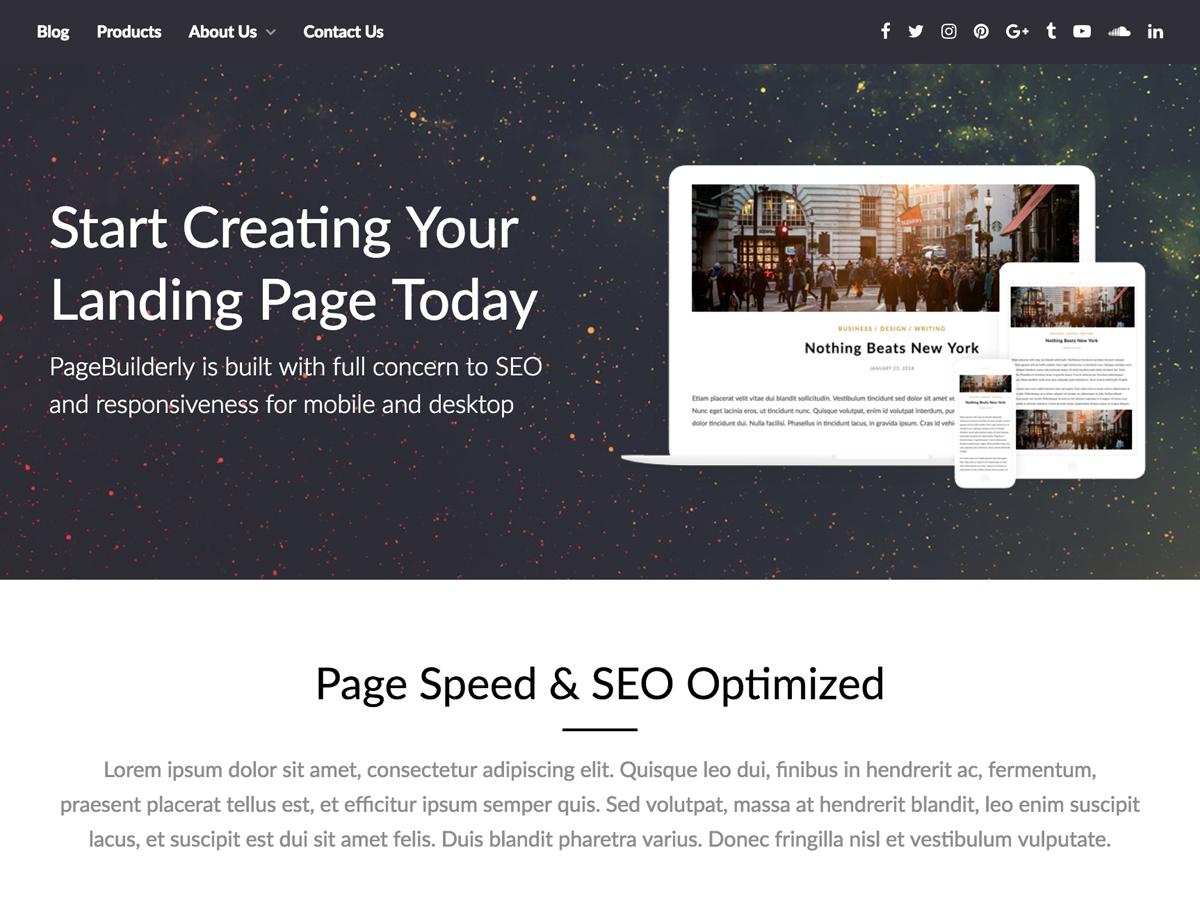 PageBuilderly Preview Wordpress Theme - Rating, Reviews, Preview, Demo & Download