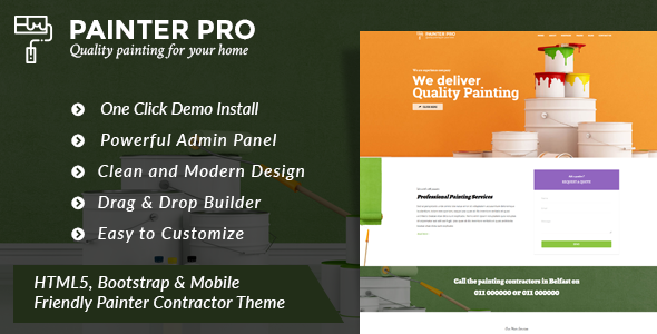 Painter Pro Preview Wordpress Theme - Rating, Reviews, Preview, Demo & Download