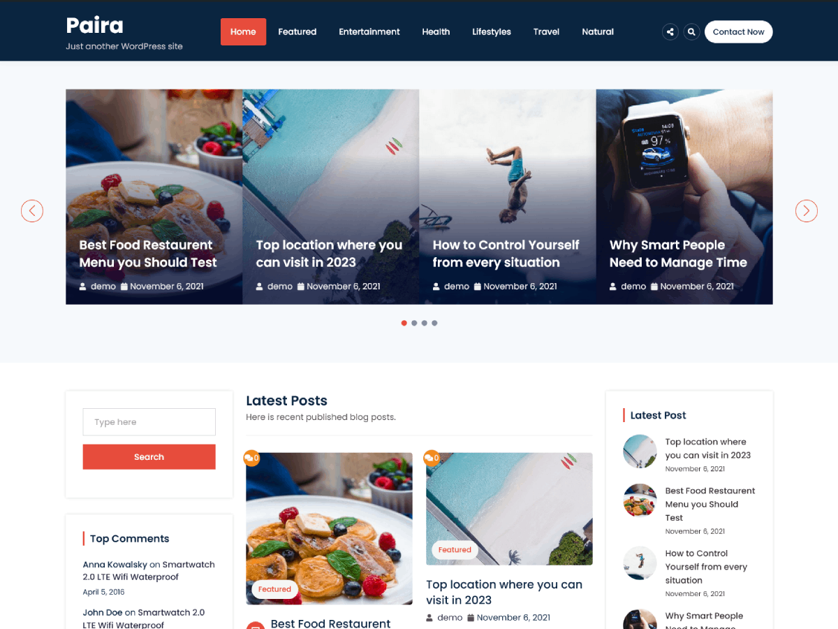Paira Preview Wordpress Theme - Rating, Reviews, Preview, Demo & Download