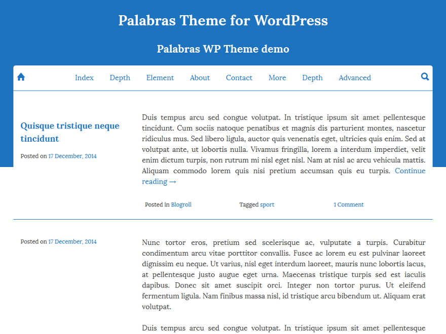 Palabras Preview Wordpress Theme - Rating, Reviews, Preview, Demo & Download