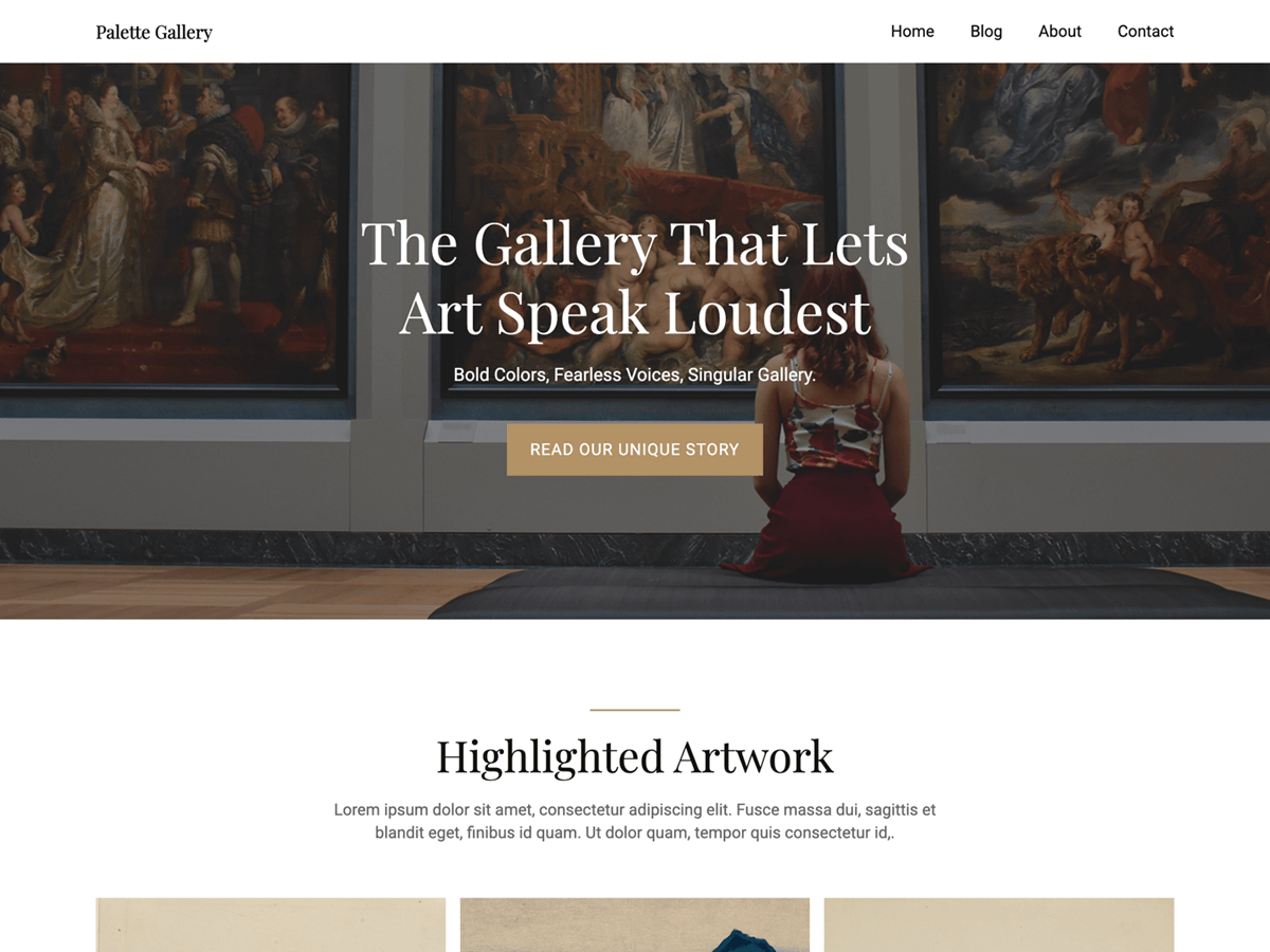 Palette Gallery Preview Wordpress Theme - Rating, Reviews, Preview, Demo & Download