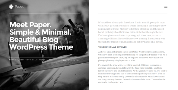 Paper Preview Wordpress Theme - Rating, Reviews, Preview, Demo & Download