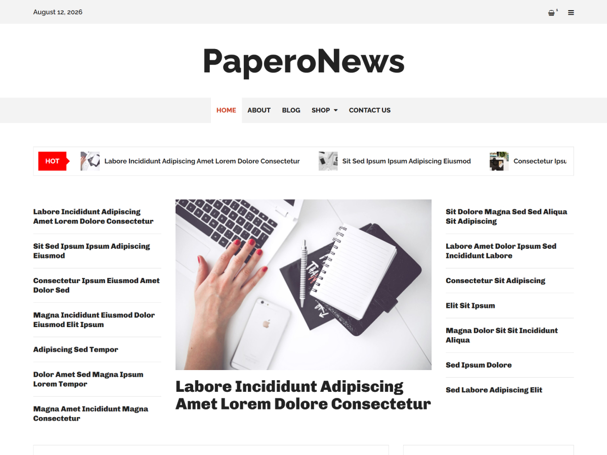 PaperoNews Preview Wordpress Theme - Rating, Reviews, Preview, Demo & Download