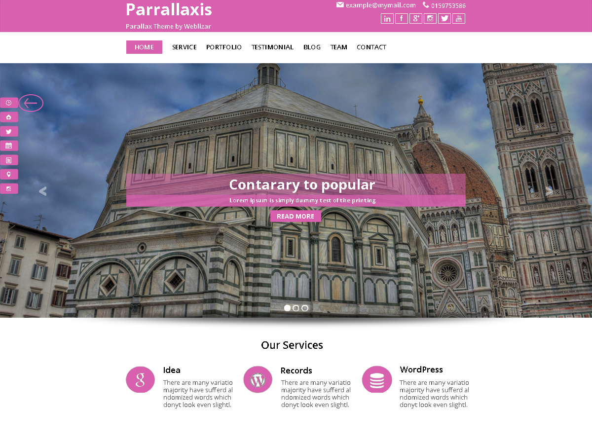 Parallaxis Preview Wordpress Theme - Rating, Reviews, Preview, Demo & Download