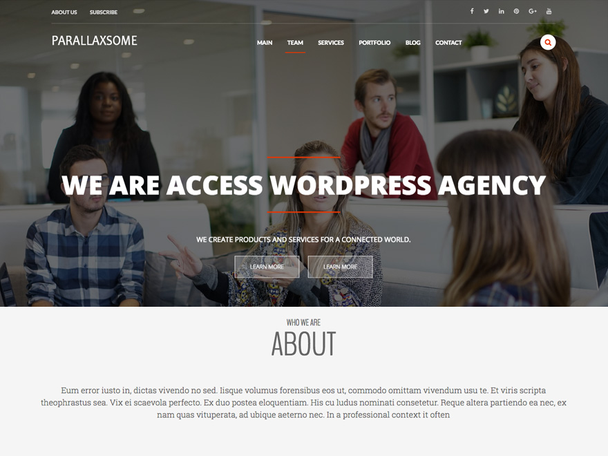 ParallaxSome Preview Wordpress Theme - Rating, Reviews, Preview, Demo & Download