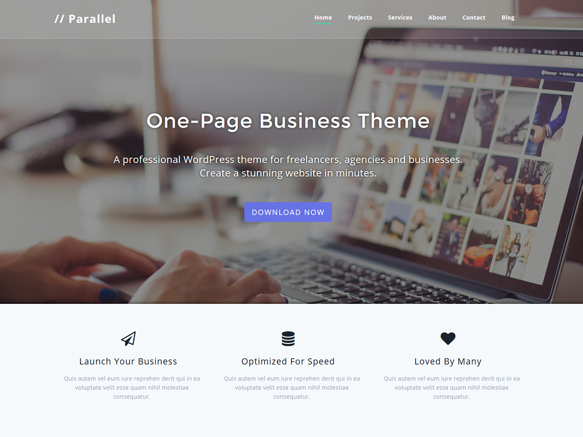Parallel Preview Wordpress Theme - Rating, Reviews, Preview, Demo & Download
