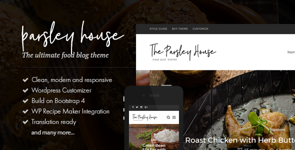 Parsley Preview Wordpress Theme - Rating, Reviews, Preview, Demo & Download