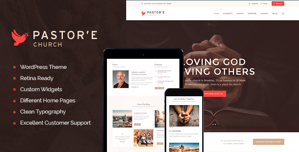 Pastor Preview Wordpress Theme - Rating, Reviews, Preview, Demo & Download