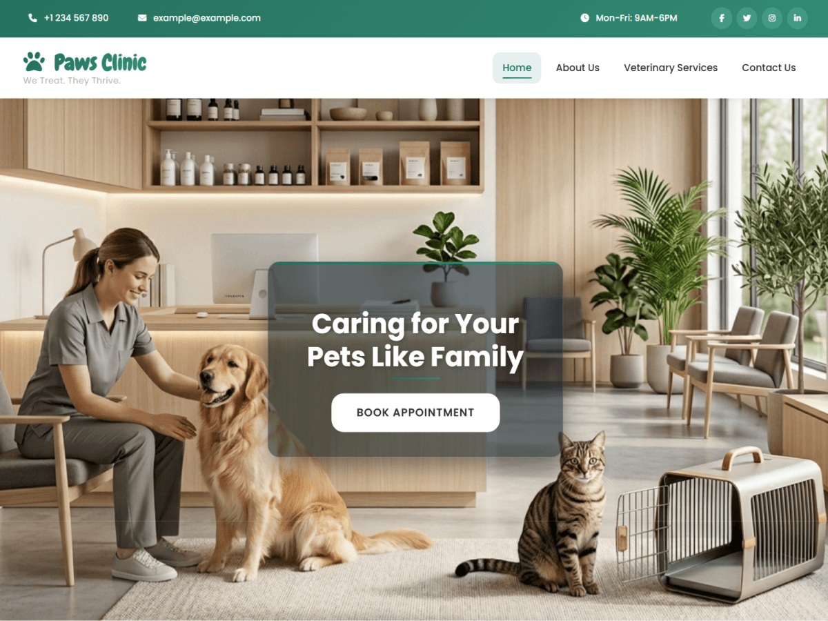 Paws Clinic Preview Wordpress Theme - Rating, Reviews, Preview, Demo & Download