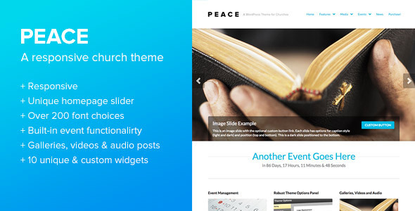 Peace Preview Wordpress Theme - Rating, Reviews, Preview, Demo & Download