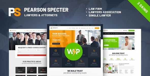 Pearson Specter Preview Wordpress Theme - Rating, Reviews, Preview, Demo & Download