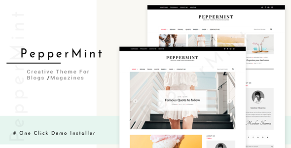 PepperMint Preview Wordpress Theme - Rating, Reviews, Preview, Demo & Download