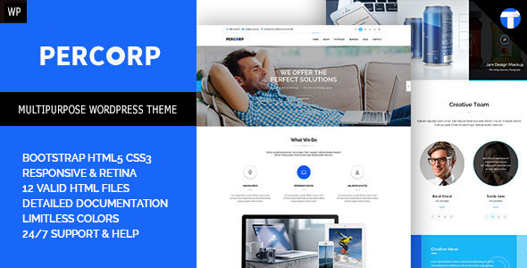 PerCorp Preview Wordpress Theme - Rating, Reviews, Preview, Demo & Download