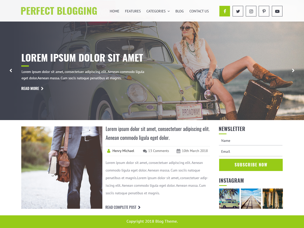 Perfect Blogging Preview Wordpress Theme - Rating, Reviews, Preview, Demo & Download