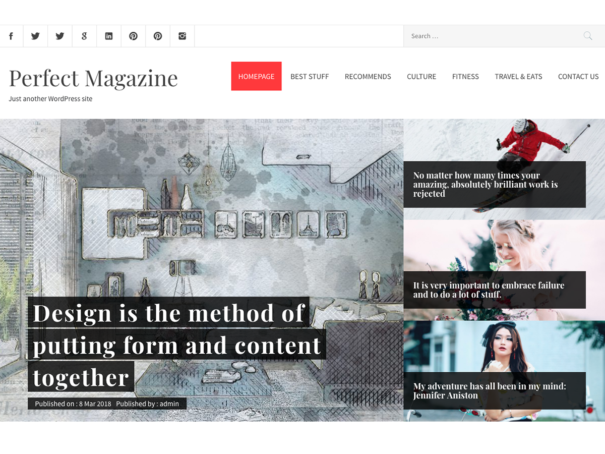 Perfect Magazine Preview Wordpress Theme - Rating, Reviews, Preview, Demo & Download