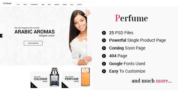 Perfume Preview Wordpress Theme - Rating, Reviews, Preview, Demo & Download