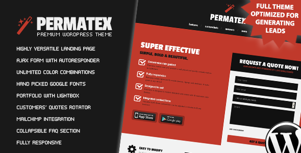 Permatex Preview Wordpress Theme - Rating, Reviews, Preview, Demo & Download