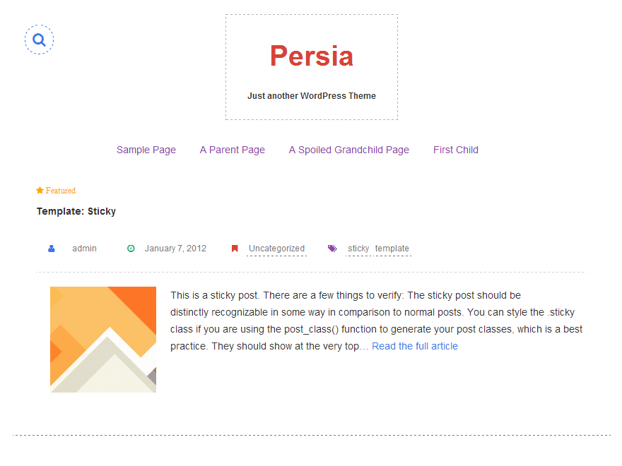 Persia Preview Wordpress Theme - Rating, Reviews, Preview, Demo & Download