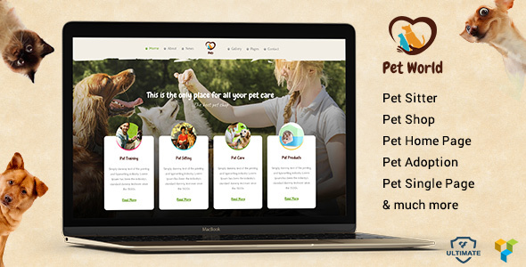 Pet World Preview Wordpress Theme - Rating, Reviews, Preview, Demo & Download