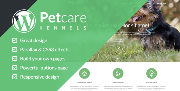 PetCare Dog Preview Wordpress Theme - Rating, Reviews, Preview, Demo & Download