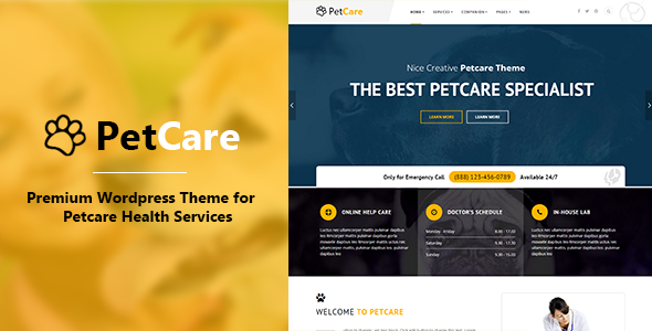 PetCare Preview Wordpress Theme - Rating, Reviews, Preview, Demo & Download