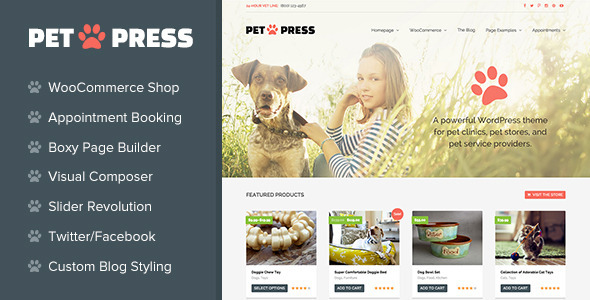 PetPress Preview Wordpress Theme - Rating, Reviews, Preview, Demo & Download