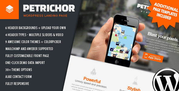 Petrichor Preview Wordpress Theme - Rating, Reviews, Preview, Demo & Download