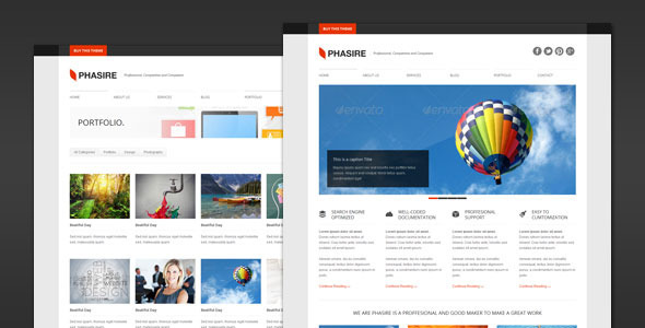 Phasire Preview Wordpress Theme - Rating, Reviews, Preview, Demo & Download