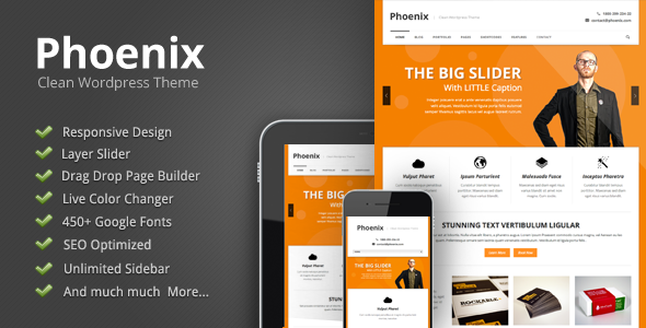Phoenix Preview Wordpress Theme - Rating, Reviews, Preview, Demo & Download