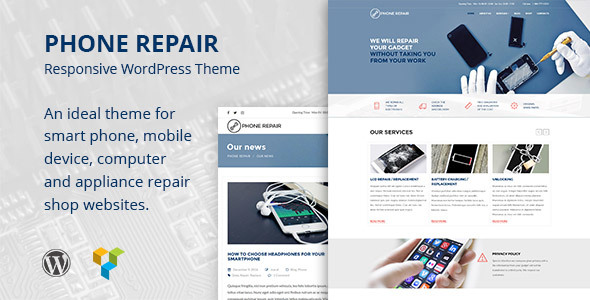 Phone Repair Preview Wordpress Theme - Rating, Reviews, Preview, Demo & Download