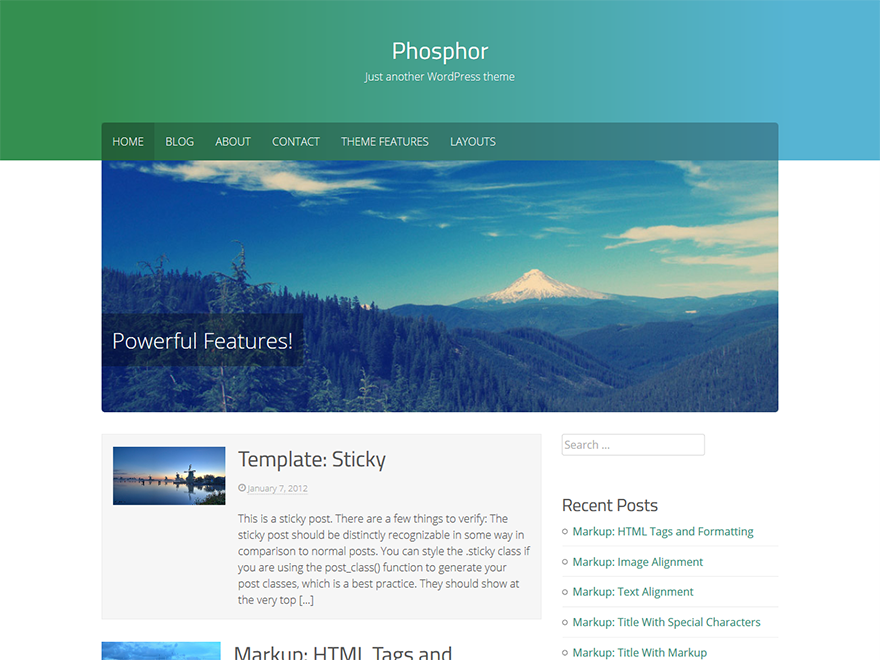 Phosphor Preview Wordpress Theme - Rating, Reviews, Preview, Demo & Download