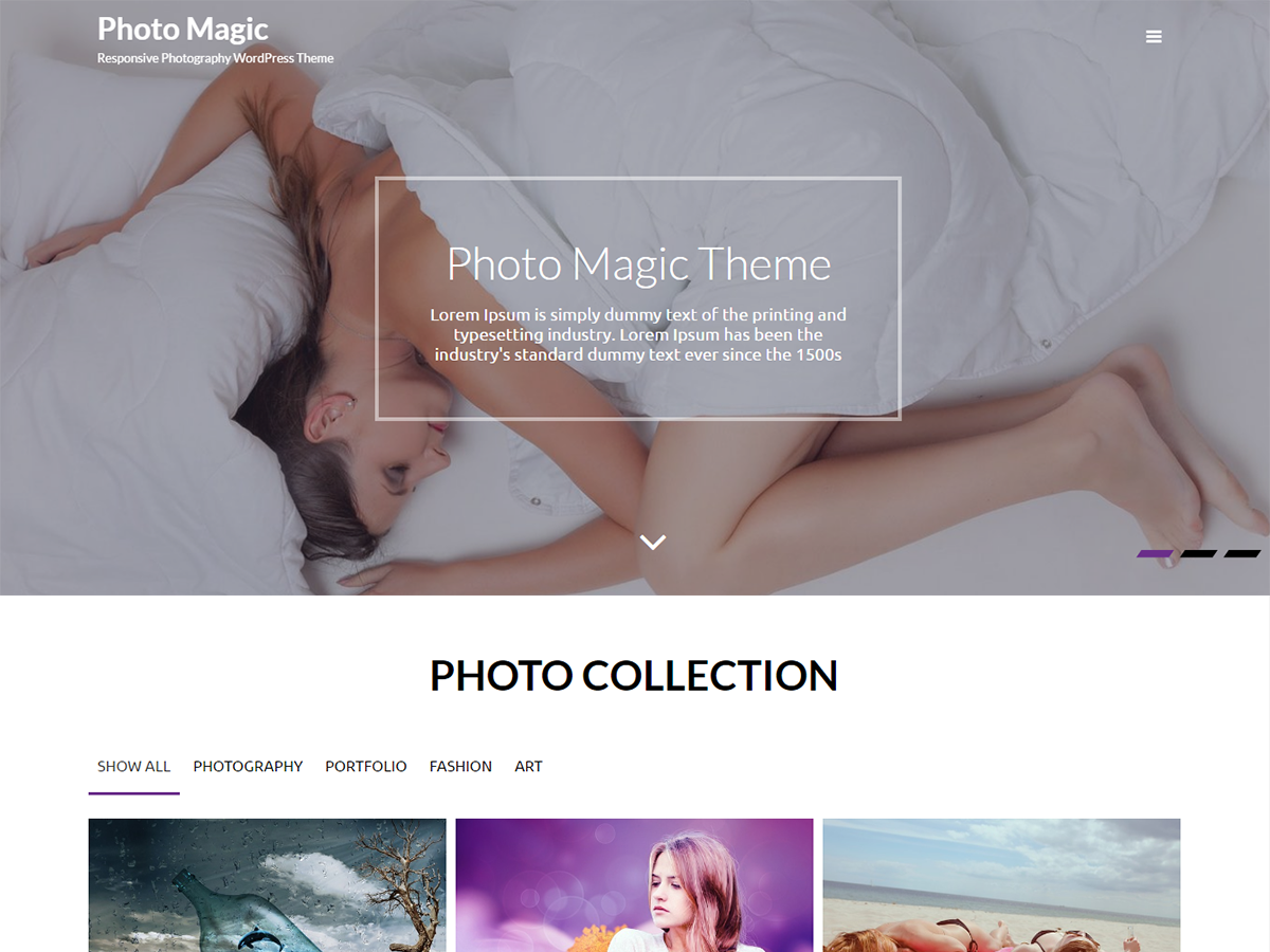 Photo Magic Preview Wordpress Theme - Rating, Reviews, Preview, Demo & Download