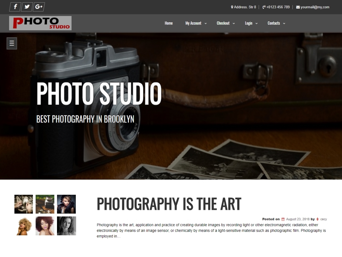 Photo Studio Preview Wordpress Theme - Rating, Reviews, Preview, Demo & Download
