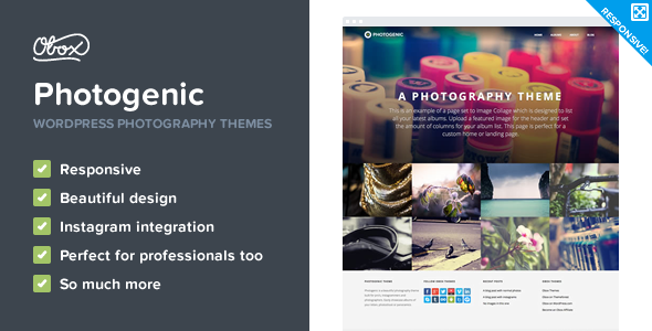 Photogenic Preview Wordpress Theme - Rating, Reviews, Preview, Demo & Download