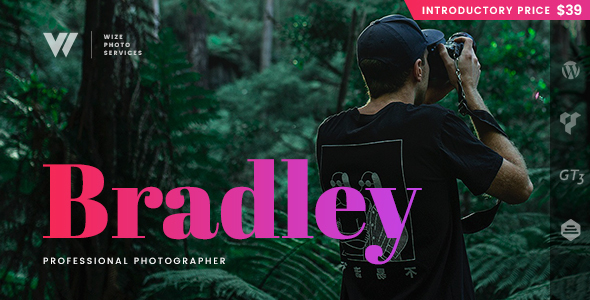 Photography Bradley Preview Wordpress Theme - Rating, Reviews, Preview, Demo & Download