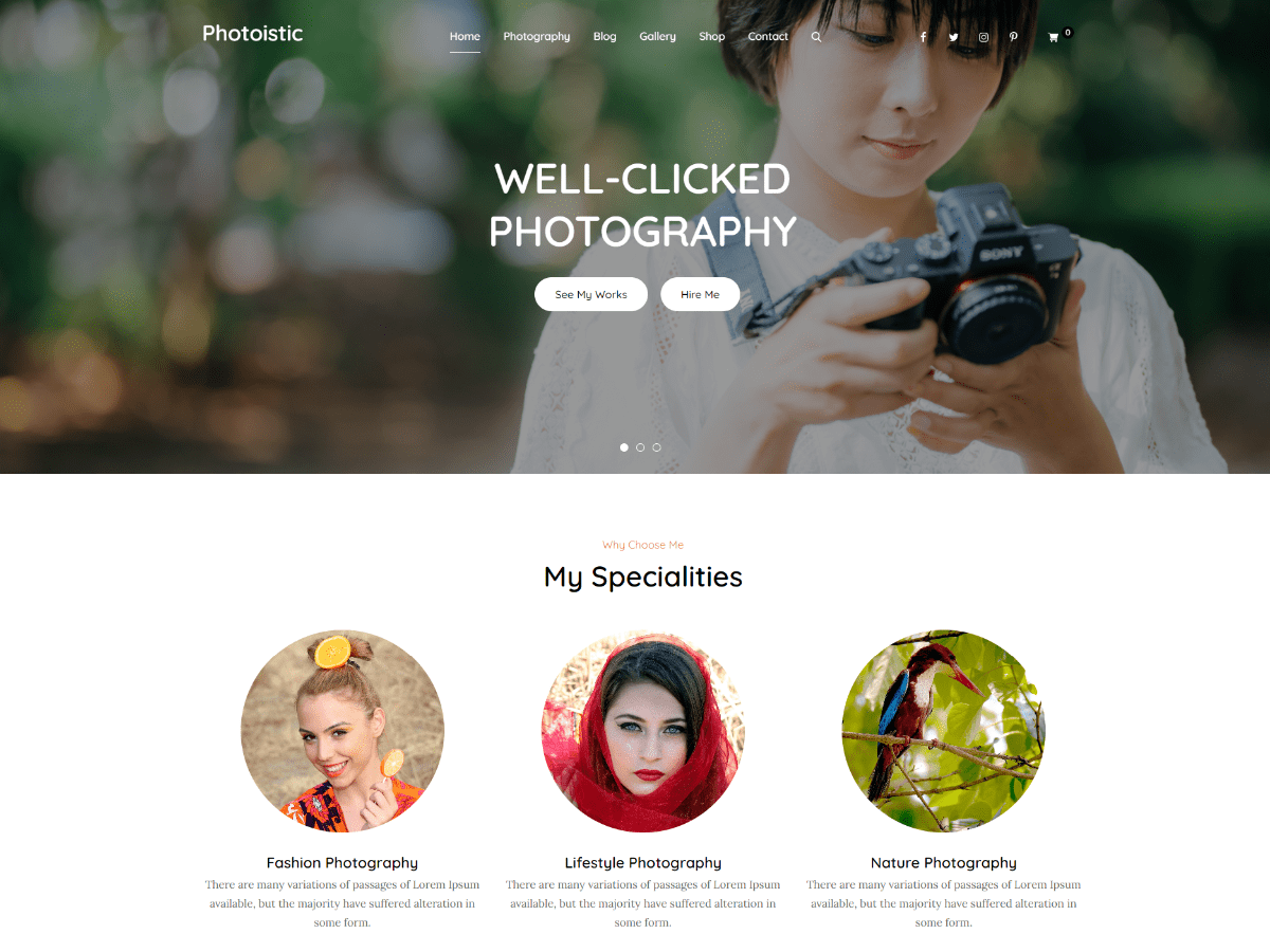 Photoistic Preview Wordpress Theme - Rating, Reviews, Preview, Demo & Download