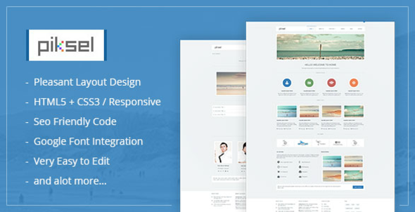 Piksel Preview Wordpress Theme - Rating, Reviews, Preview, Demo & Download