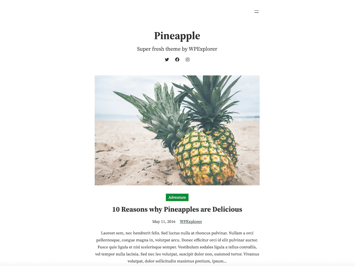 Pineapple WPEX Preview Wordpress Theme - Rating, Reviews, Preview, Demo & Download
