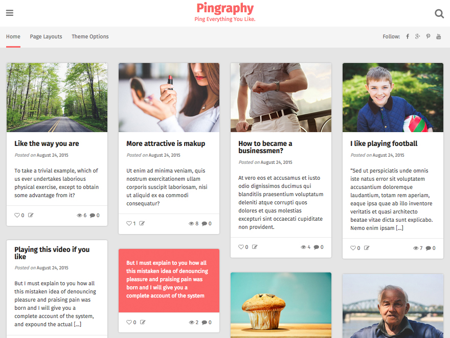 Pingraphy Preview Wordpress Theme - Rating, Reviews, Preview, Demo & Download