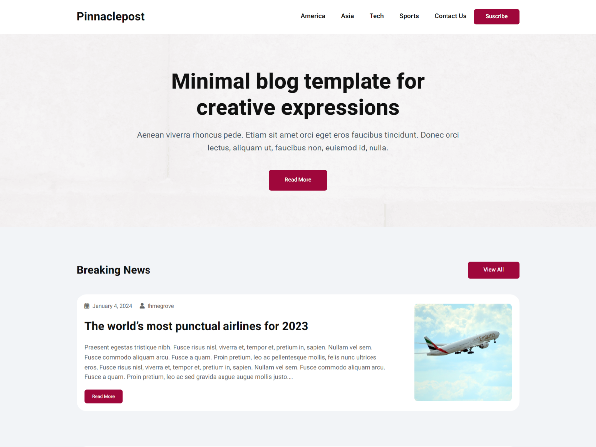 Pinnaclepost Preview Wordpress Theme - Rating, Reviews, Preview, Demo & Download