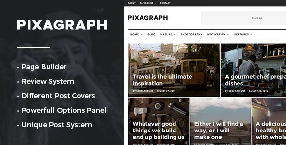 Pixagraph Preview Wordpress Theme - Rating, Reviews, Preview, Demo & Download