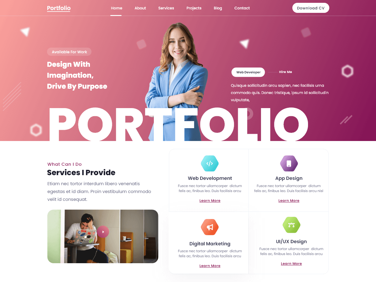 Pixel Personal Preview Wordpress Theme - Rating, Reviews, Preview, Demo & Download