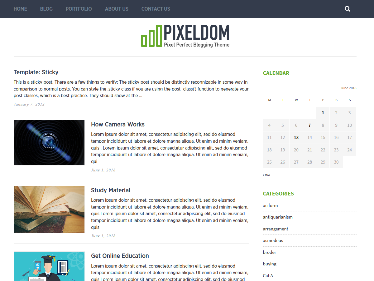Pixeldom Lite Preview Wordpress Theme - Rating, Reviews, Preview, Demo & Download