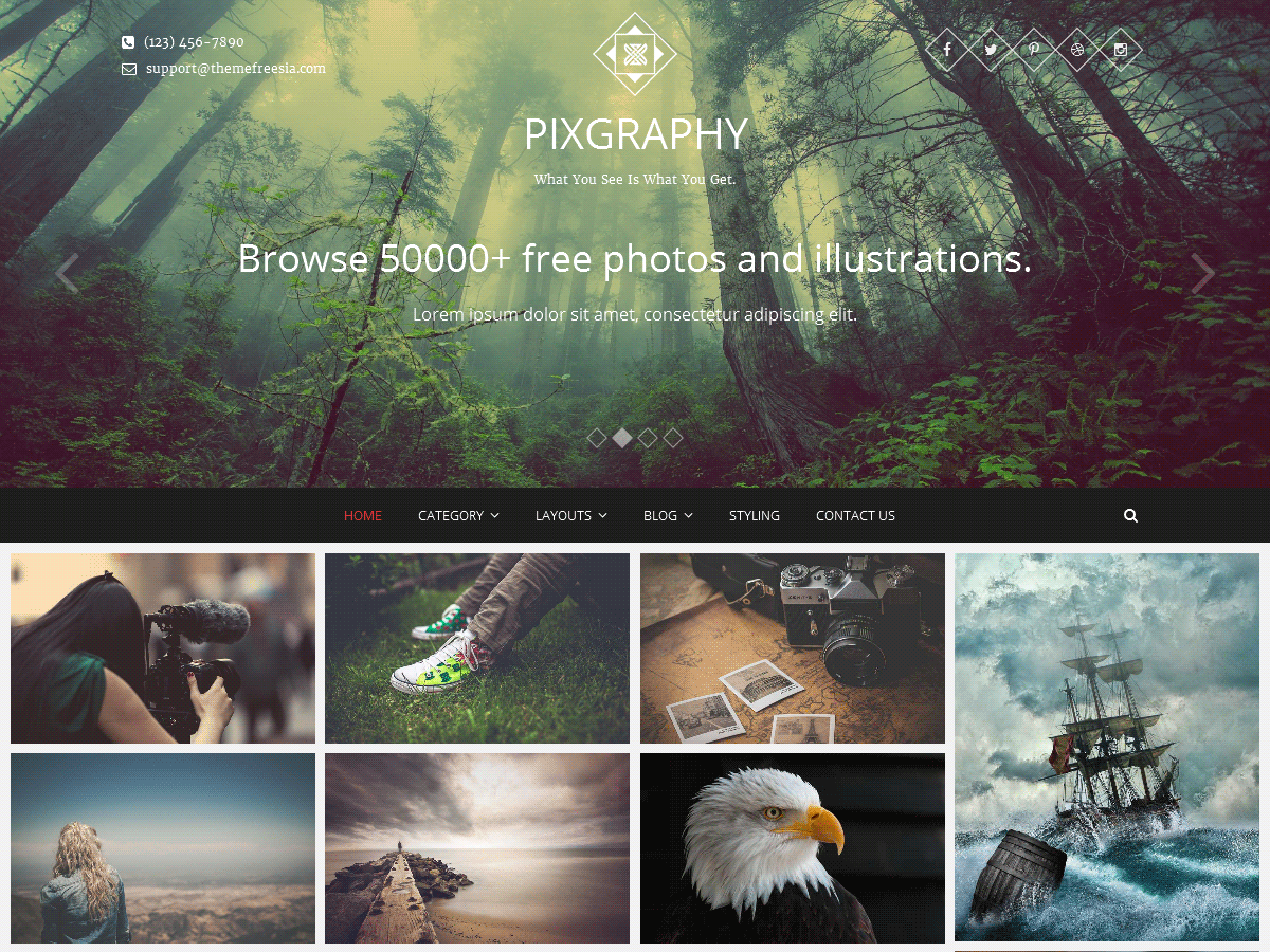 Pixgraphy Preview Wordpress Theme - Rating, Reviews, Preview, Demo & Download